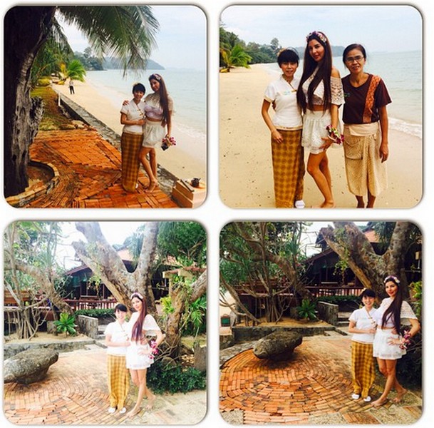 Lamitta Frangieh in Thailand with her husband 